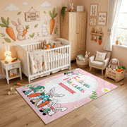 Happy Easter Gnome Bunny Rug — playroom styling view
