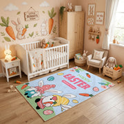 Happy Easter Gnome Rug — color detail view