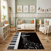 Moonlit Piano Music Area Rug — full rug design