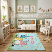 Happy Easter Boy Gnome Rug — decorative room view