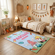 Happy Easter Gnome Egg Rug — cozy interior view