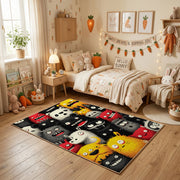 Colorful Friendly Monster Rug — full rug design