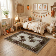 Tropical Palm Landscape Rug — color detail view