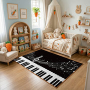 Moonlit Piano Music Area Rug — close-up texture view
