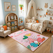 Happy Easter Gnome Heart Rug — decorative room view