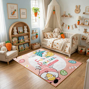 Happy Easter Gnome Gift Rug — styled nursery room view