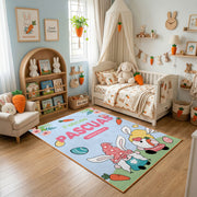 Happy Easter Gnome Egg Rug — close-up texture view