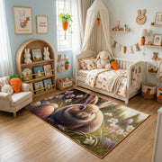 Woodland Bunny Fairy Rug — playroom styling view