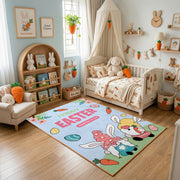 Happy Easter Gnome Rug — bedroom floor view