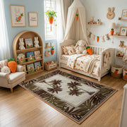 Tropical Palm Landscape Rug — cozy interior view