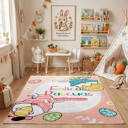 Happy Easter Gnome Gift Rug — color detail view