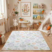 Pastel Easter Egg Pattern Rug — full rug design