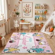 Happy Easter Gnome Character Rug — full rug design