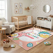 Happy Easter Gnome Gift Rug — front-facing room view