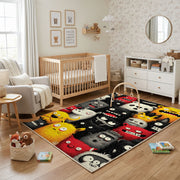 Colorful Friendly Monster Rug — decorative room view
