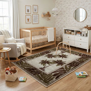 Tropical Palm Landscape Rug — playroom styling view