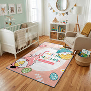 Happy Easter Gnome Gift Rug — decorative room view
