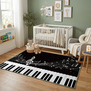 Moonlit Piano Music Area Rug — styled nursery room view