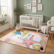 Happy Easter Gnome Gift Rug — bedroom floor view