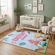 Happy Easter Gnome Rug — decorative room view