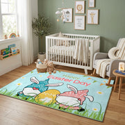 Happy Easter Boy Gnome Rug — full rug design