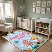 Happy Easter Gnome Egg Rug — playroom styling view