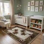 Tropical Palm Landscape Rug — decorative room view
