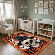 Halloween Skull and Ghost Rug — playroom styling view