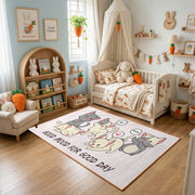 Playful Elephant Family Area Rug, Cute Nursery Animal Carpet, Kids Room Decor – bedroom styling