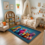 Colorful Creature Friends Area Rug, Playful Kids Carpet, Bright Room Decor – bedroom styling