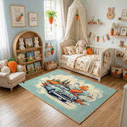 Space Dog Explorer Area Rug, Cute Adventure Animal Carpet, Kids Decor – bedroom styling