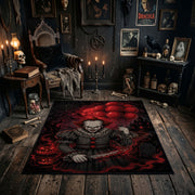 Sinister Clown Area Rug styled in a candlelit gothic living room