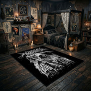 Spectral Reaper Area Rug displayed in a richly decorated room