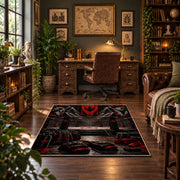 Championship Belt and Ring Area Rug styled in a home office