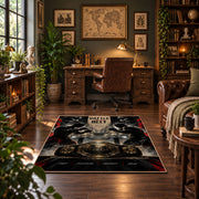 Battle Cry Wrestling Portrait Area Rug styled in a home office