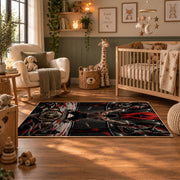 Arena Trophy Emblem Area Rug styled in a nursery room