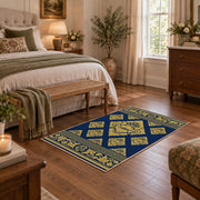 Vintage style geometric area rug product view
