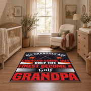 black and red athletic typography graphic area rug, full pattern view