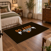 brown orange just go mountain hiking area rug, soft surface detail