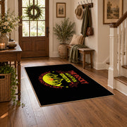 black rocky mountain expedition adventure area rug, featured room view