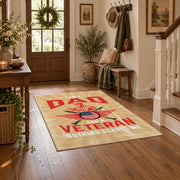 Proud Veteran Dad Area Rug, styled product view 5