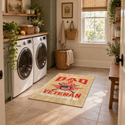 Proud Veteran Dad Area Rug, styled product view 8