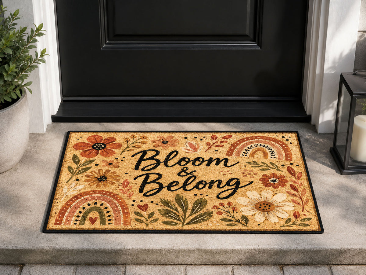 Suupia Bloom and Belong Doormat, styled view 1