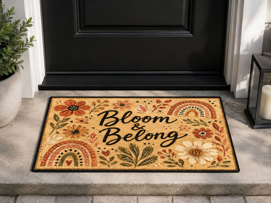 Suupia Bloom and Belong Doormat, styled view 1