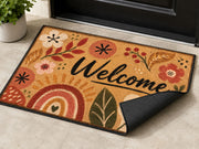 Suupia Boho Floral Welcome Doormat, styled view 3