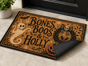 Suupia Bones Boos and Holly Doormat, styled view 3