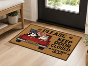 Suupia Please Keep Door Closed Cat Doormat, styled view 4