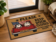 Suupia Please Keep Door Closed Cat Doormat, styled view 10