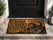 Suupia Creepy Cheer Lives Here doormat, styled product view 1