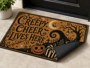 Suupia Creepy Cheer Lives Here doormat, styled product view 3